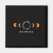 Aimant Solaire Total Sun Eclipse 8 Avril 2024 Chemin D'Ac (Devant)