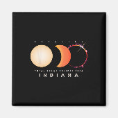 Aimant Solar Eclipse 2024 Indiana Total Eclipse America G (Devant)