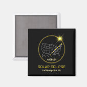 Aimant Solar Eclipse 2024 Indianapolis In Indiana Totalit (Recto/Verso)