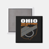 Aimant Solar Eclipse 2024 State Ohio Map Total Solar Ecli (Recto/Verso)