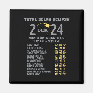 Aimant Solar Eclipse 2024 Totalité Avril 8 Hommes Femmes