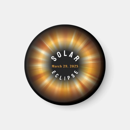 Aimant Solar Eclipse American Event 3/29/2025 NOM PERSONN (Devant)