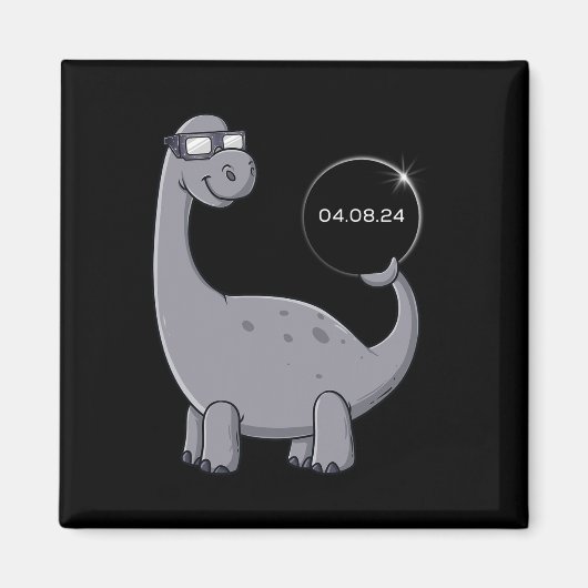 Aimant Solar Eclipse Dino 04.08.2024 Fun Toddler Boys Gir (Devant)