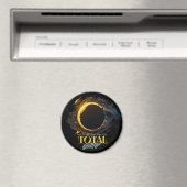 Aimant Solar Eclipse Don 2024 Votre Ville État Noir (In Situ (Lave-vaisselle))