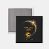 Aimant Solar Eclipse Ohio Usa Totalité 1 (Recto/Verso)