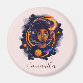 Aimant Solar System Afro Woman (Devant)