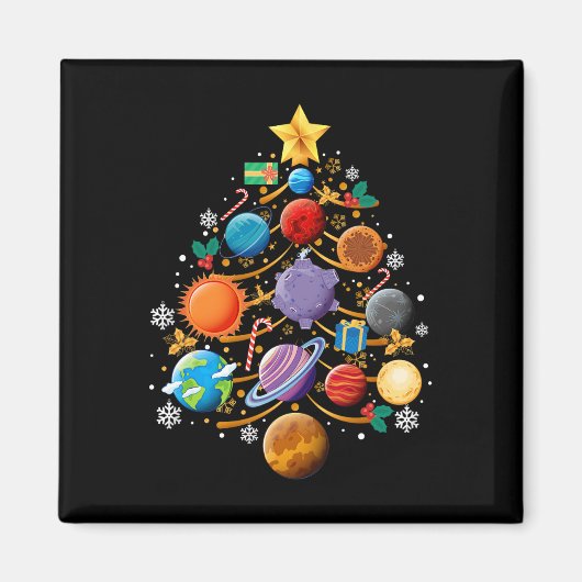 Aimant Solar System Planets Christmas Tree Astronomy Xmas (Devant)