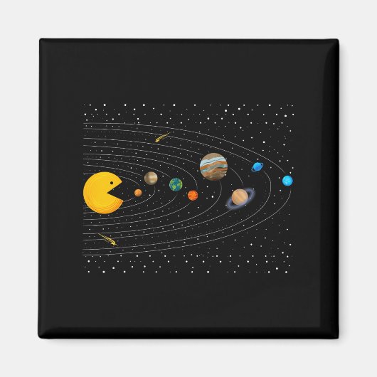 Aimant Solar System Video Game Funny Graphic Tees Planet  (Devant)