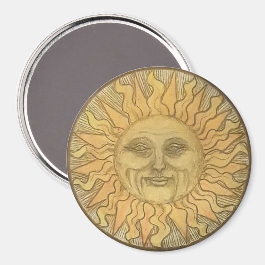 Aimant Soleil ancien (Recto/Verso)