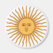 Aimant Soleil argentin (Devant)