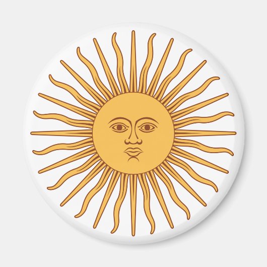 Aimant Soleil argentin (Devant)