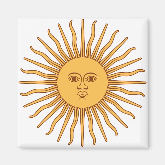 Aimant Soleil argentin (Devant)