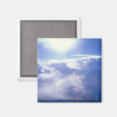 Aimant Soleil brillant à travers les nuages (Recto/Verso)