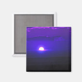 Aimant Soleil dans les nuages (violet) (Recto/Verso)
