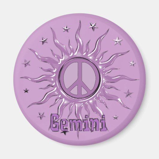Aimant Soleil de paix Gemini (Devant)