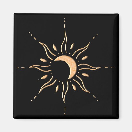 Aimant Soleil d'or  (Devant)