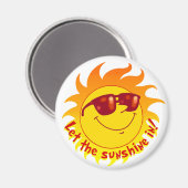 Aimant Soleil estival souriant (Recto/Verso)