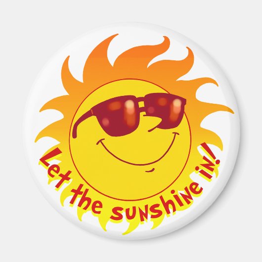 Aimant Soleil estival souriant (Devant)