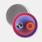 Aimant Soleil et Lune en équilibre (Recto/Verso)