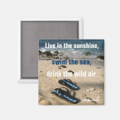 Aimant Soleil et objectifs de vie en mer (Recto/Verso)