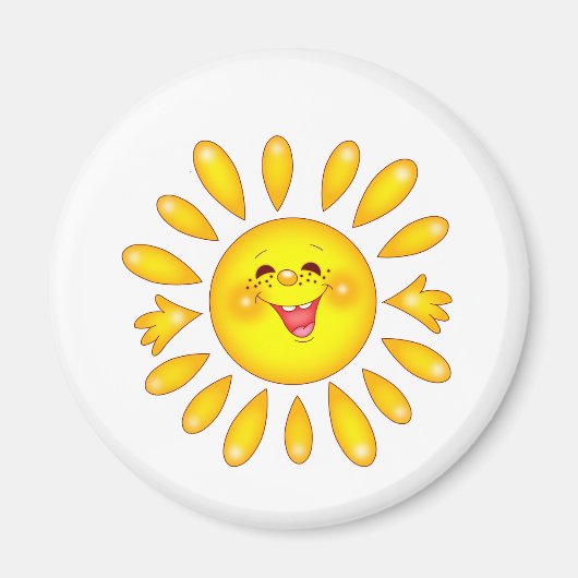 Aimant soleil heureux (Devant)