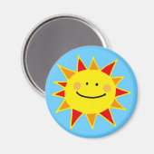 Aimant Soleil jaune (Recto/Verso)