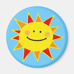 Aimant Soleil jaune