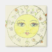 Aimant Soleil lunaire - CBS dimanche matin (Devant)