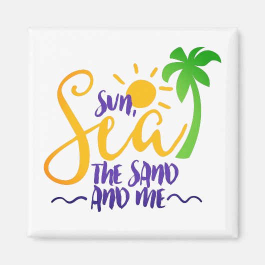 Aimant Soleil, Mer, Le sable et moi (Devant)