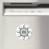 Aimant Soleil noir et blanc (In Situ (Lave-vaisselle))