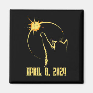 Aimant Soleil Total Solaire Eclipse 2024 Avril 8 Hommes F