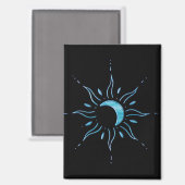 Aimant Soleil Turquoise  (Recto/Verso)