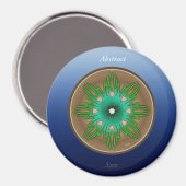 Aimant Soleil vert (Recto/Verso)