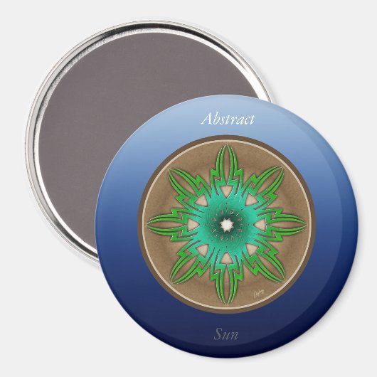 Aimant Soleil vert (Recto/Verso)