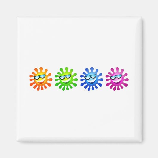 Aimant Soleils cool (Devant)