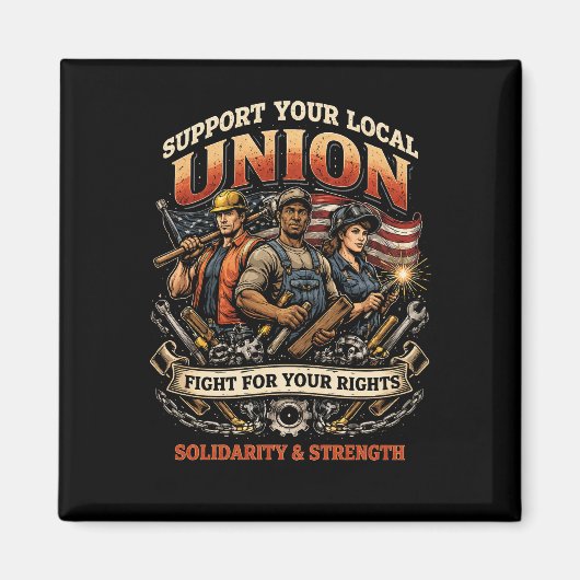 Aimant Solidarité et force (Devant)