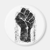 Aimant Solidarité Poing Grunge Style Distressed (Devant)