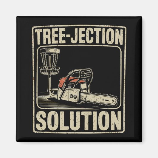 Aimant Solution de projection d'arbre Disc Golf drôle _4 (Devant)