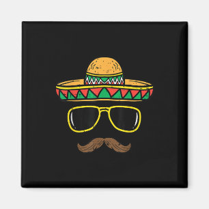 Aimant Sombrero Face Cinco De Mayo Fête mexicaine K