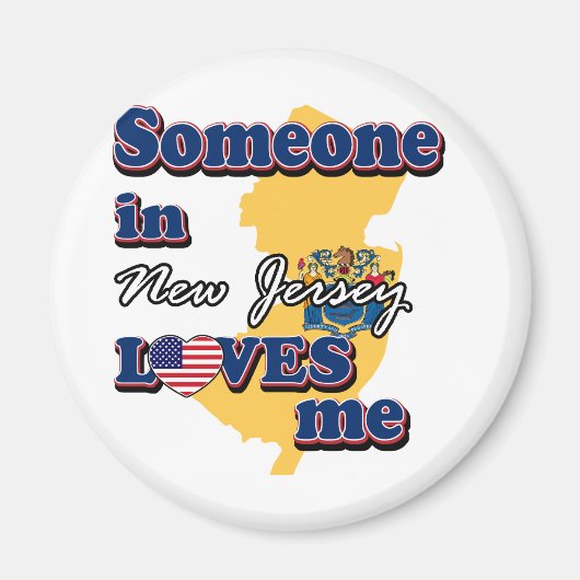 Aimant Someone in New Jersey loves me (Devant)