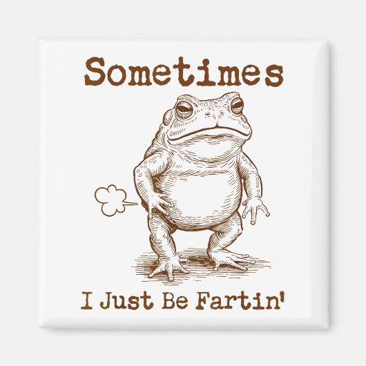 Aimant Sometimes I Just Be Fartin’ Frog Funny Rude Silly  (Devant)