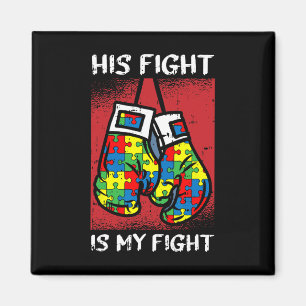 Aimant Son Combat Est Mon Boxe De Boxe De Sensibilisation