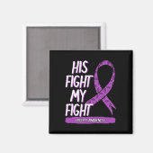 Aimant Son Combat Est Mon Combat Epilepsie Seizure Purple (Recto/Verso)