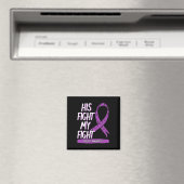 Aimant Son Combat Est Mon Combat Epilepsie Seizure Purple (In Situ (Lave-vaisselle))