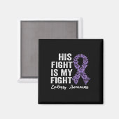 Aimant Son combat est mon combat Epilepsy guerrier épilep (Recto/Verso)