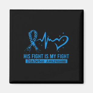 Aimant Son combat est mon combat Heart Ribbon Prix du Dia