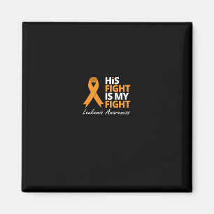 Aimant Son Combat Est Mon Combat Leucémie Orange Ribbon L