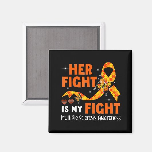 Aimant Son combat est mon combat MS Multiple Sclerosis Aw (Recto/Verso)