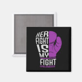 Aimant Son Combat Est Mon Combat - Sle Lupus Sensibilisat (Recto/Verso)