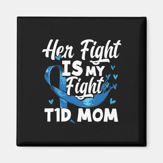 Aimant Son combat est mon combat T1d Maman Connaissance d (Devant)